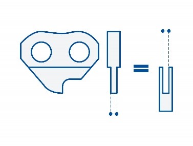 Šírka vodiaceho článku nákres